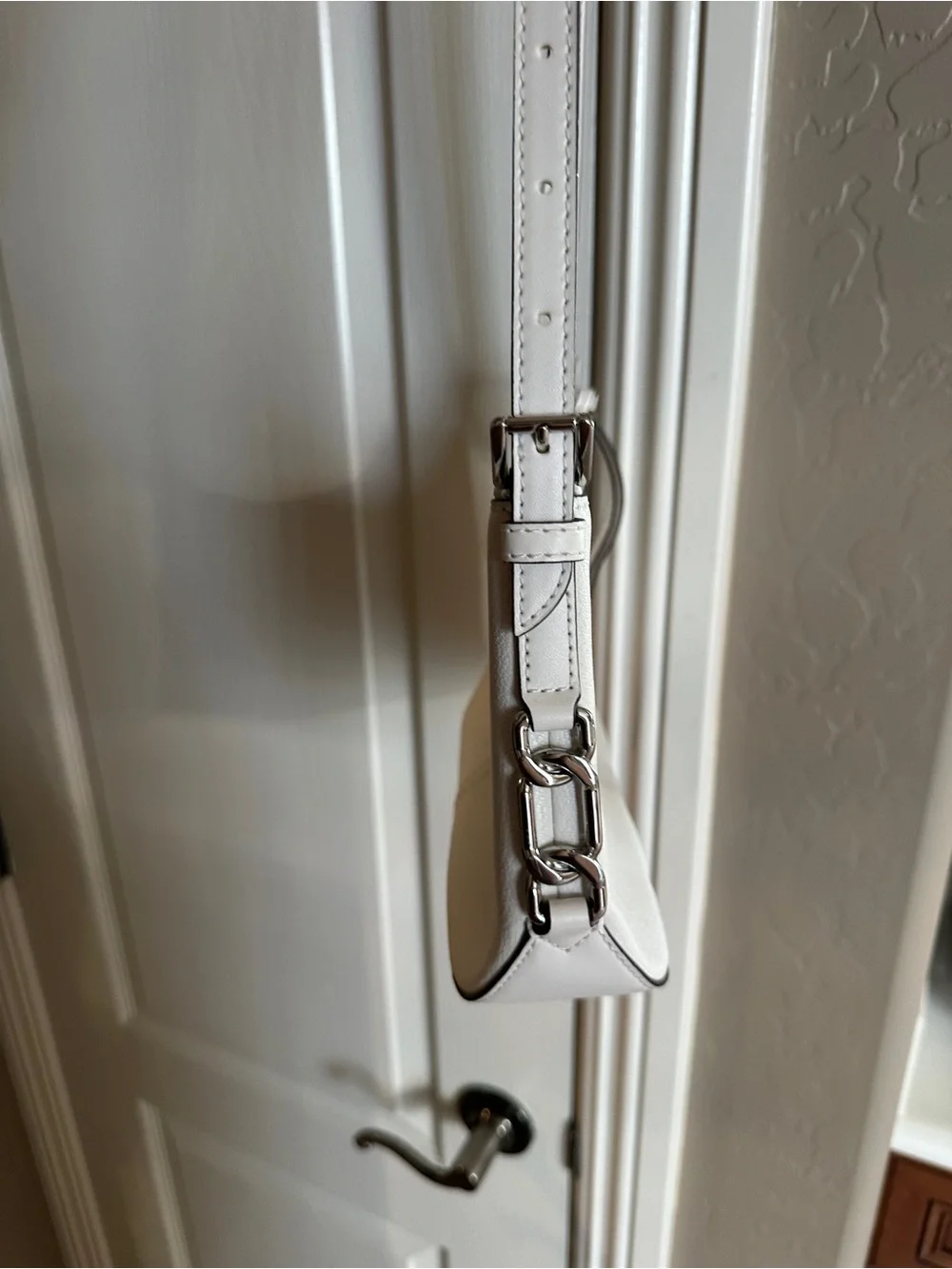 Michael Kors White Pebbled Leather Crossbody Shoulder Bag - Picture 4 of 5
